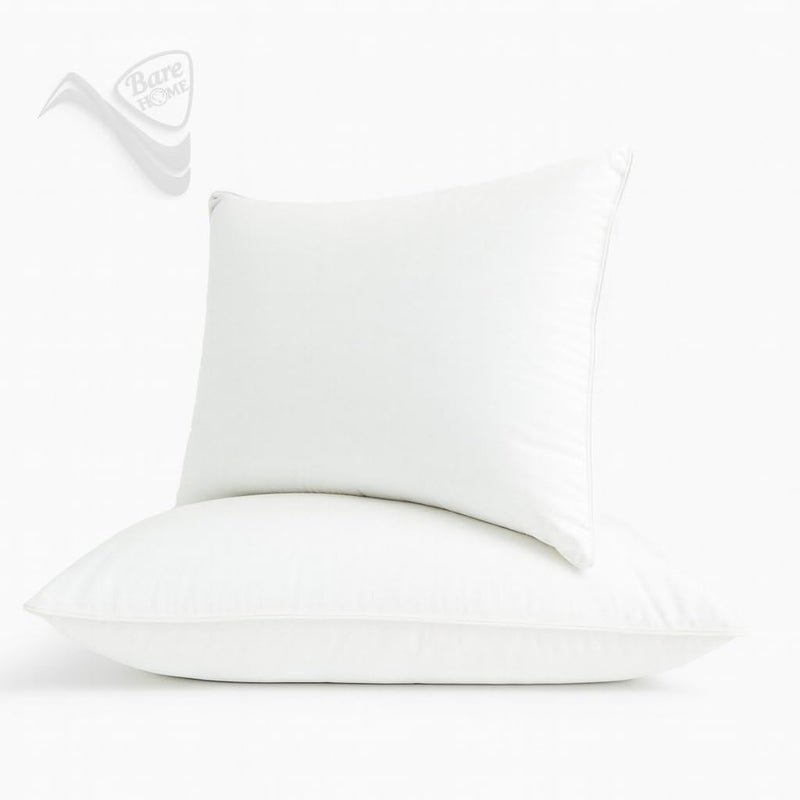 Bare Home Standard Pillow Sham Covers - Set of 2 - Premium 1800 Ultra-Soft Microfiber - Double Brushed - Stain & Fade Resistant - Bed Pillow Shams - Pillows Not Included (Set of 2, White) - Image 1